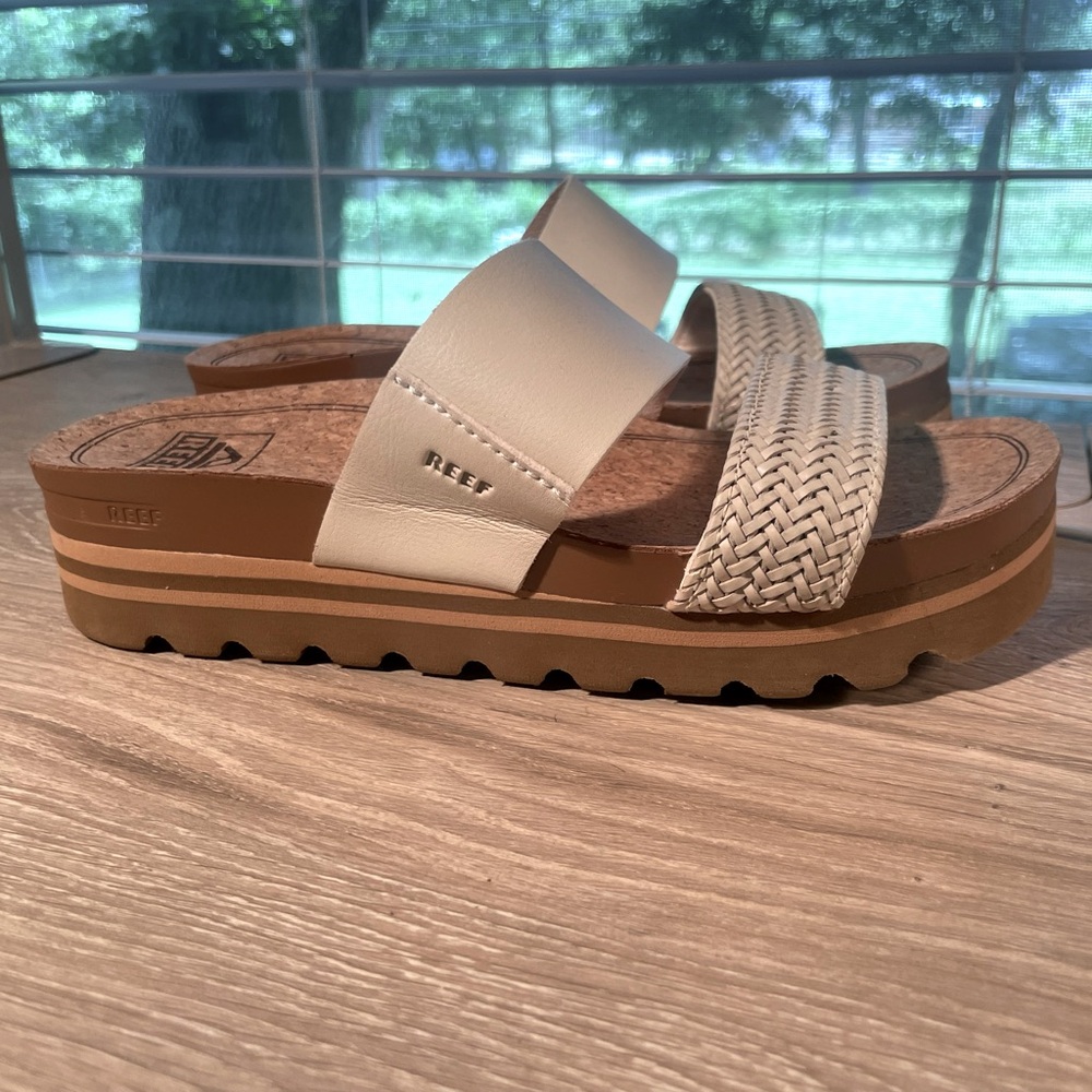 (New) Reef Banded Horizon Slide Sandal / Never Worn / Size 6M / Color: Off White